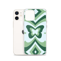 Green Butterfly Clear Case