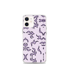 Purple Flame Clear Case