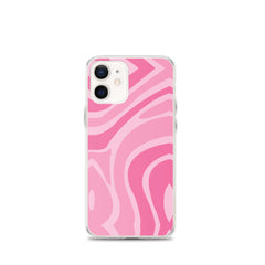 Pink Swirl Clear Case