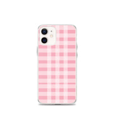 Pink Plaid Clear Case