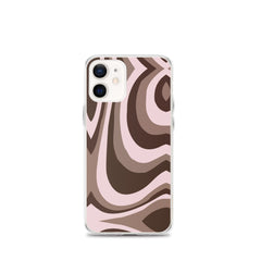 Brown Swirl Clear Case