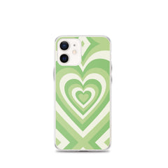 Green Heart Clear Case