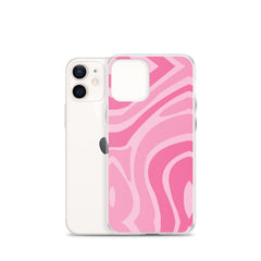 Pink Swirl Clear Case