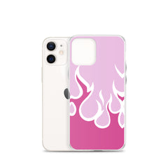 Pink Flames Clear Case