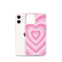 Pink Hearts Clear Case