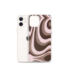 Brown Swirl Clear Case