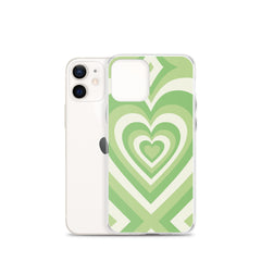 Green Heart Clear Case