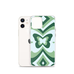 Green Butterfly Clear Case