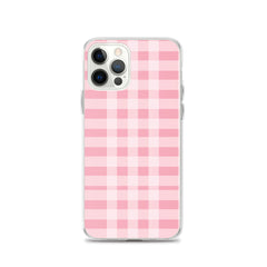 Pink Plaid Clear Case