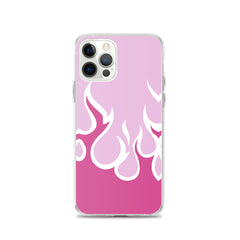 Pink Flames Clear Case