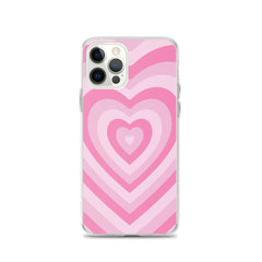 Pink Hearts Clear Case