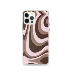 Brown Swirl Clear Case