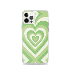 Green Heart Clear Case