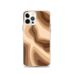 Brown Whirl Clear Case