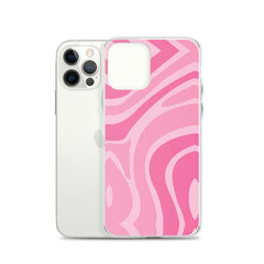 Pink Swirl Clear Case