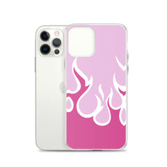 Pink Flames Clear Case