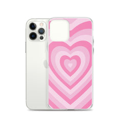 Pink Hearts Clear Case