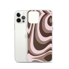 Brown Swirl Clear Case