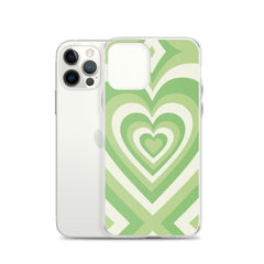 Green Heart Clear Case