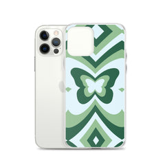 Green Butterfly Clear Case