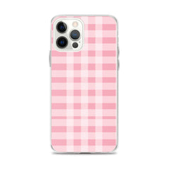 Pink Plaid Clear Case