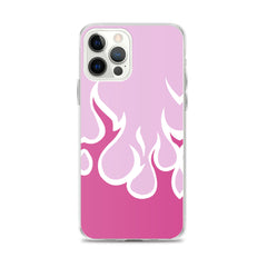 Pink Flames Clear Case