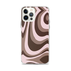 Brown Swirl Clear Case