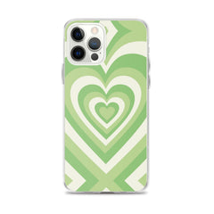 Green Heart Clear Case