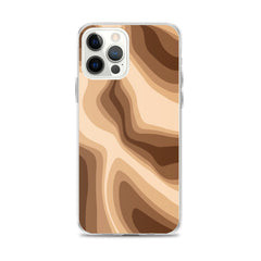 Brown Whirl Clear Case