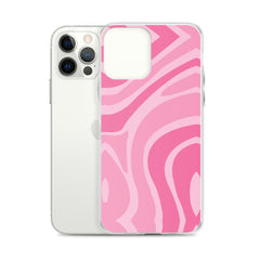 Pink Swirl Clear Case