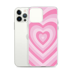 Pink Hearts Clear Case