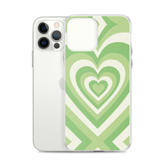 Green Heart Clear Case