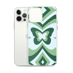 Green Butterfly Clear Case