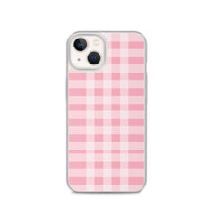 Pink Plaid Clear Case