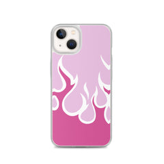 Pink Flames Clear Case