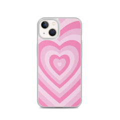 Pink Hearts Clear Case