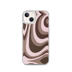 Brown Swirl Clear Case