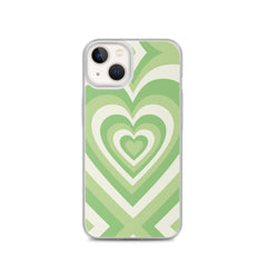 Green Heart Clear Case