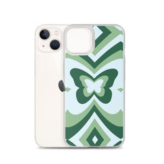 Green Butterfly Clear Case