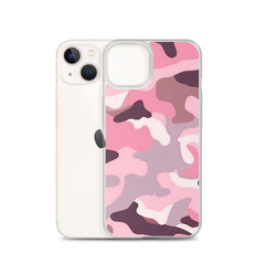 Pink Camo Clear Case