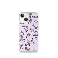 Purple Flame Clear Case