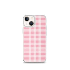 Pink Plaid Clear Case