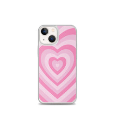 Pink Hearts Clear Case