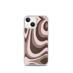 Brown Swirl Clear Case