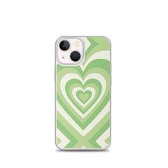 Green Heart Clear Case