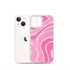 Pink Swirl Clear Case