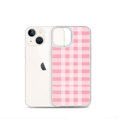 Pink Plaid Clear Case