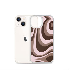 Brown Swirl Clear Case