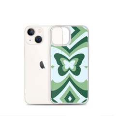 Green Butterfly Clear Case