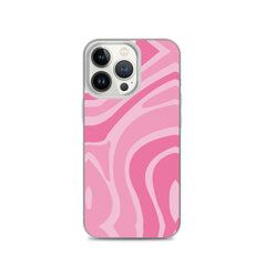 Pink Swirl Clear Case